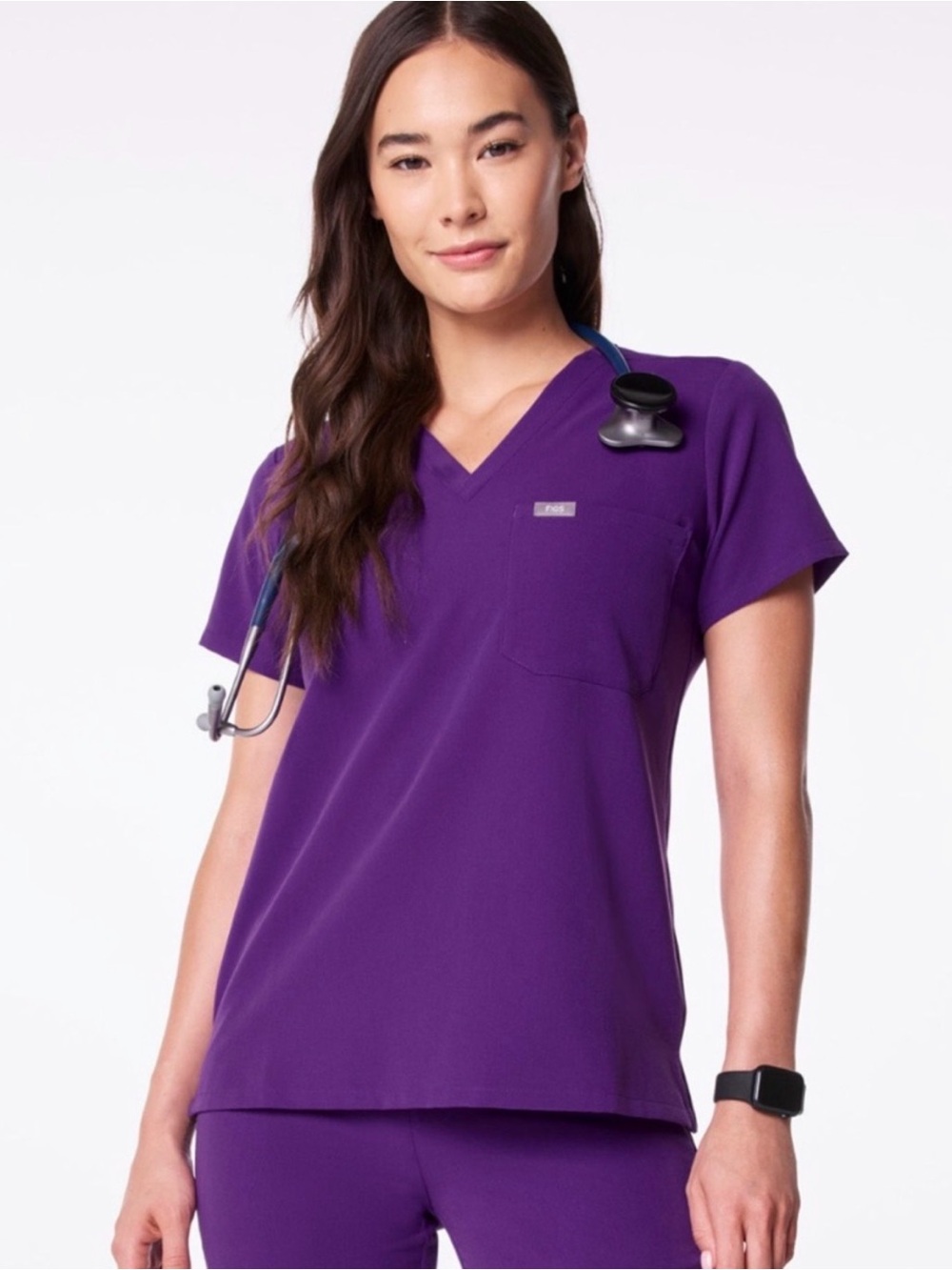 Figs Scrub Top and Bottoms in Limited Edition Color Digital Grape